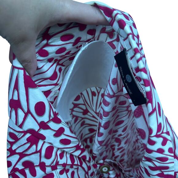 Quiet Luxury Statement Print Blazer Rena Lange Pink Ivory Cotton Size 16 - Picture 6 of 11